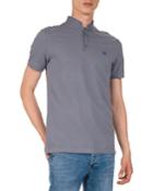 Men's Officer Collar Short-sleeve Polo Shirt With Contrast Trim