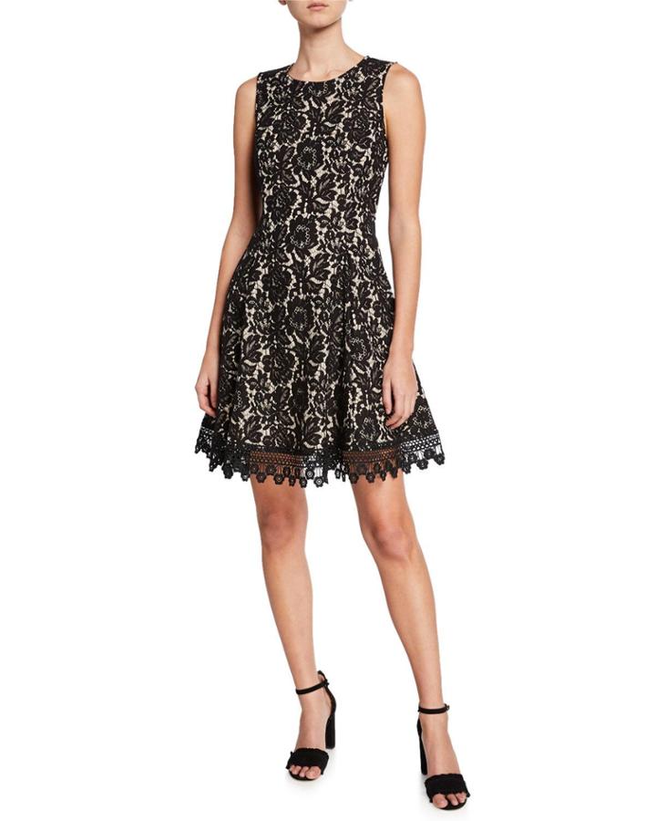 Fit-and-flare Dress W/ Floral