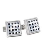 Checkered Onyx And Mother-of-pearl Cufflinks