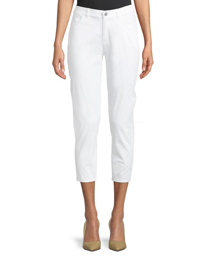Curvy Slim-leg Cropped Pants