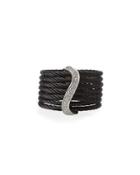 Stacked Multi-row Diamond Pav&eacute; Ring