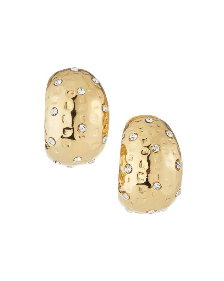 Chubby Crystal Clip-on Earrings