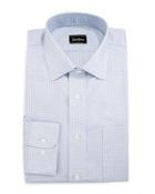 Classic-fit Regular-finish Square Pattern Dress Shirt,
