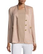 Textured Gold-button Jacket
