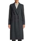 Double-breasted Wool-blend Pinstripe Jacket