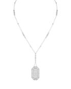 Estate Platinum Diamond Fence Necklace