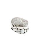 Kali Arus Pebble Cocktail Ring With White Sapphires,