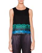 Sleeveless Stereo-hem Crop Top