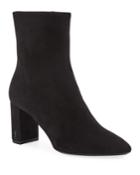 Lou Suede Block-heel Booties
