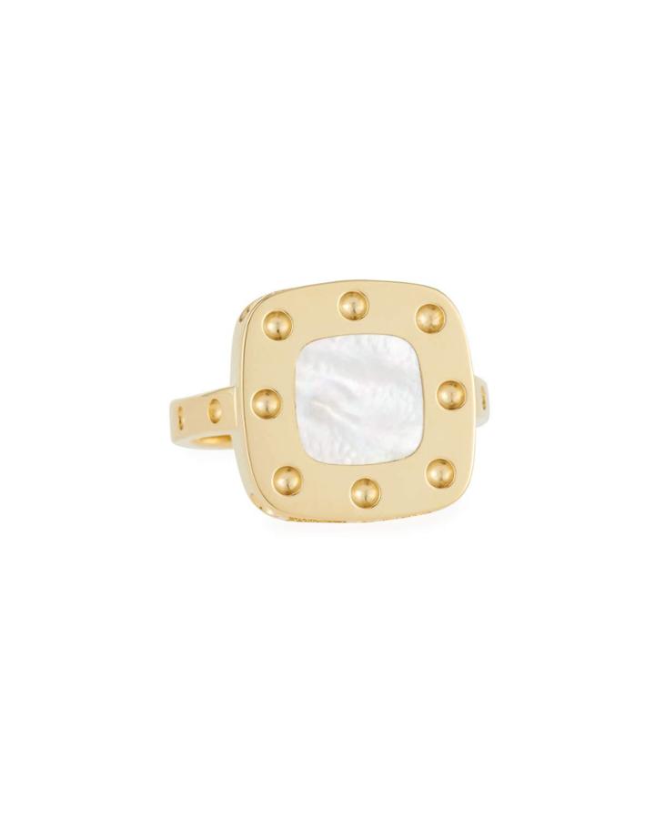 18k Gold Pois Moi Mother-of-pearl Ring,