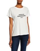 Typography Boxy Distressed Cotton Tee
