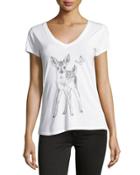 Deer Graphic Tee, White