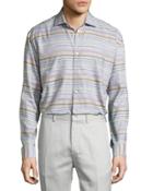 Classic-fit Regular-finish Striped Sport