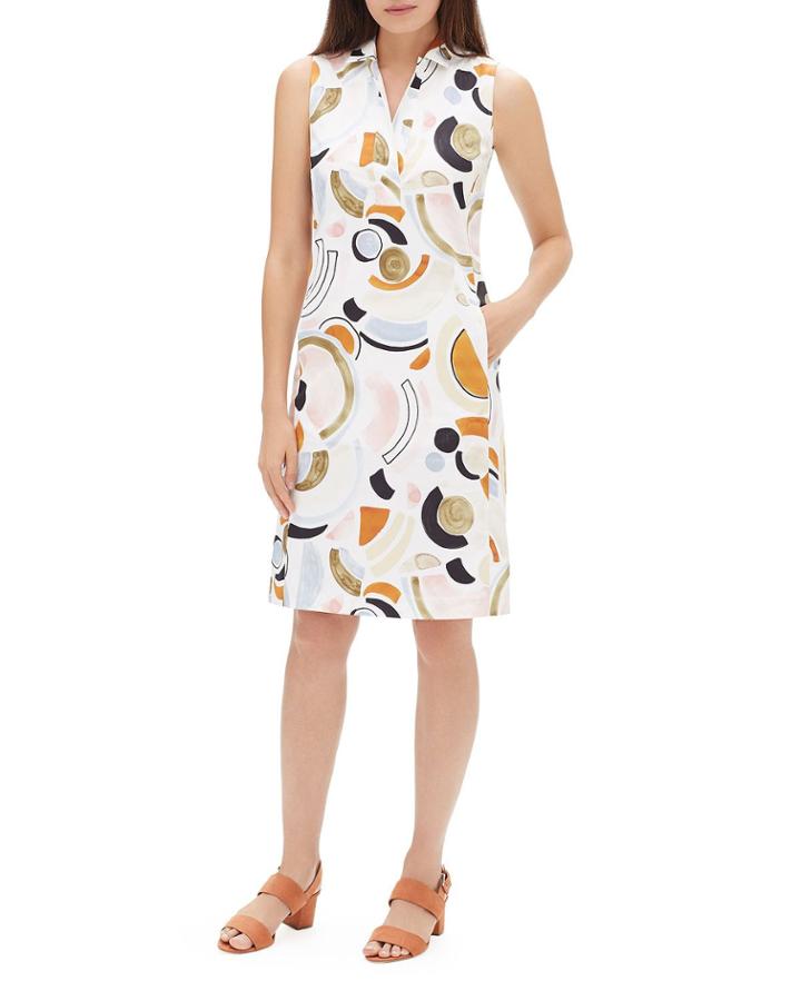 Rudy Sleeveless Lyrical Curves Printed Dress