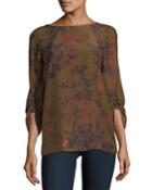 Elisio 3/4-sleeve Kamakura Garden Floral