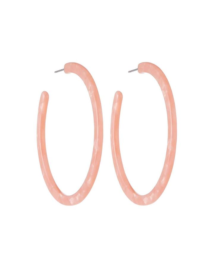 Acrylic Hoop Earrings, Pink