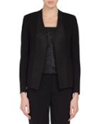 Selma No-closure Chevron Leather-front Jacket