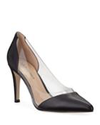 Leather Clear-sided Pumps