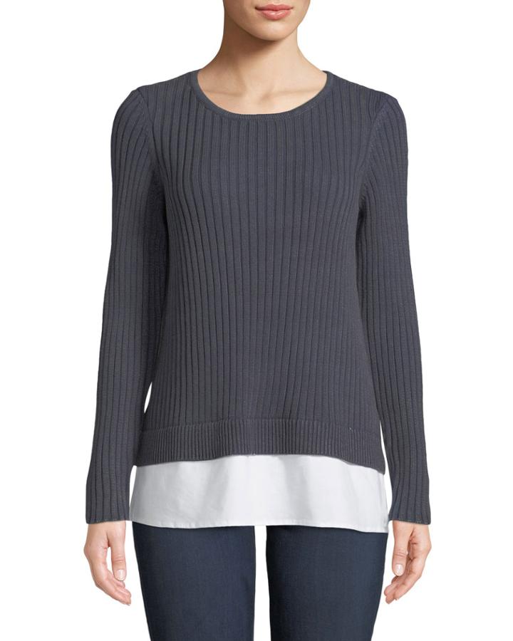 Stone Wash Tie-back Long-sleeve