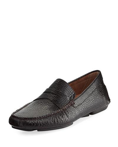Vinco 4 Crocodile-embossed Leather Driver, Purple