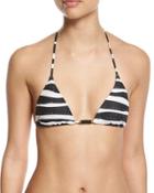 Anita Triangle Swim Top, Black/white