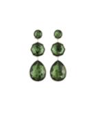 Wonderland Three-stone Dangle Earrings, Fern
