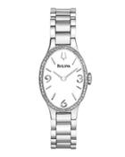 21mm Oval Bracelet Watch W/ Diamond Bezel
