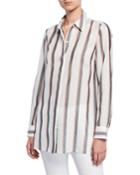 Peggy Sunrise Stripe Button-down