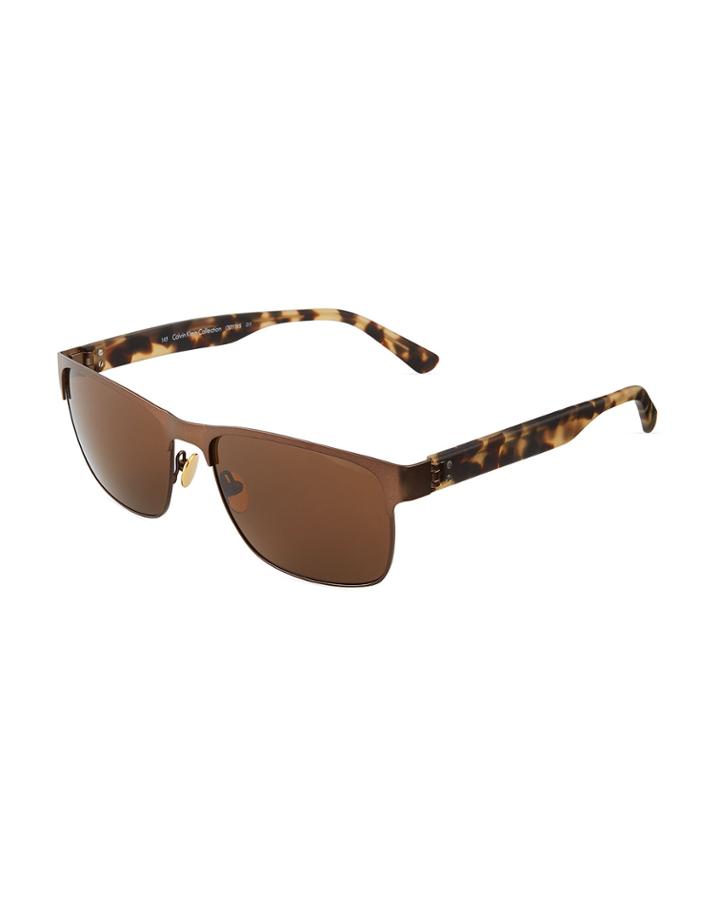 Square Brow-line Metal/acetate