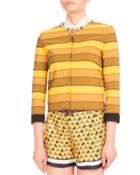 Kryla Ribbon-stripe Jeweled Jacket,