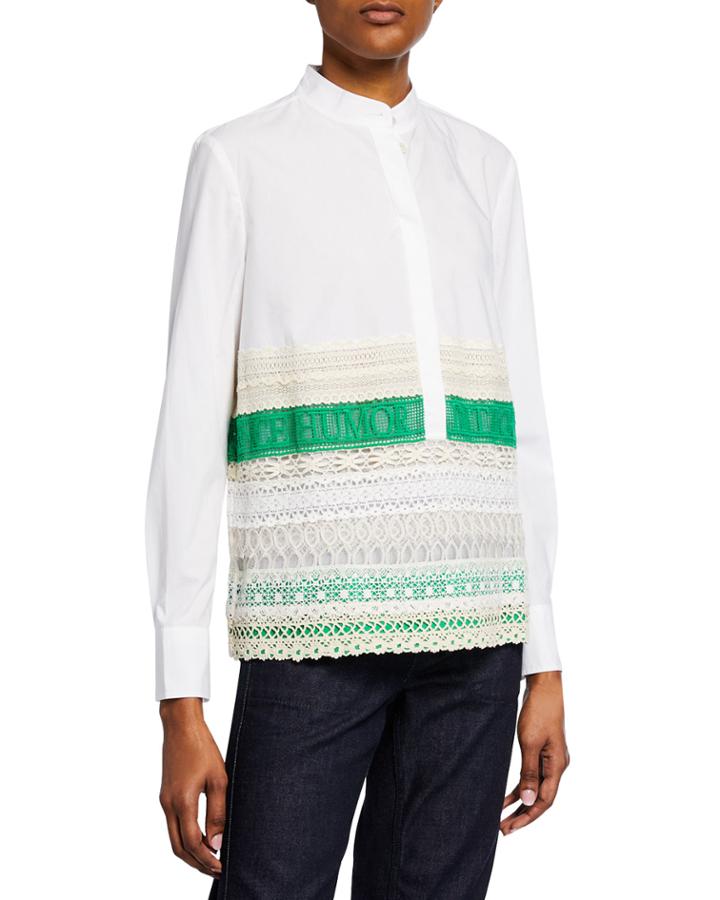 Runway Lace-trim Tunic