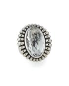 Venus Fluted Oval Crystal Statement Ring,