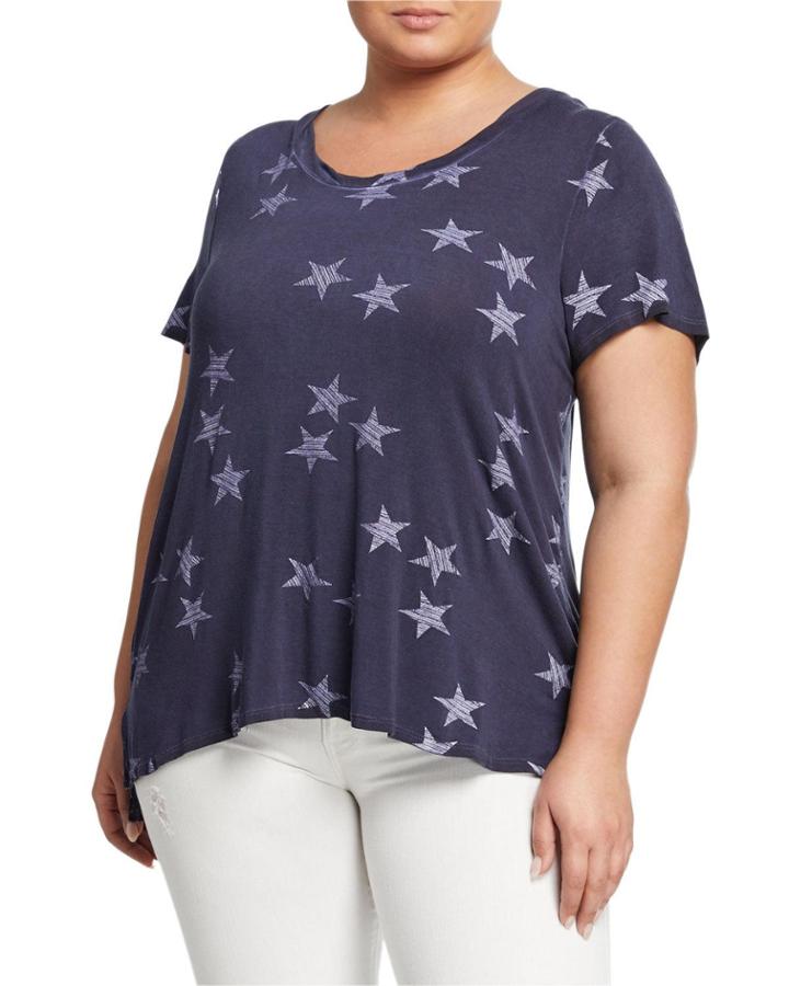 Plus Size Star-print