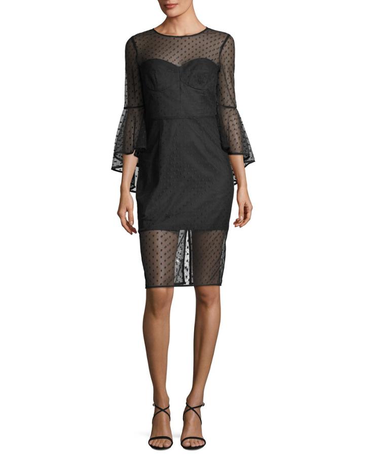 Anya Swiss Dot Tulle Cocktail Dress