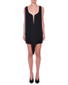 Plunging Illusion-neckline Fringe Overlay