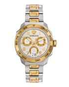 44mm Men's Dylos Two-tone Chronograph Watch,