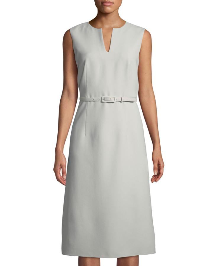 Sueanne Sleeveless Belted V-neck