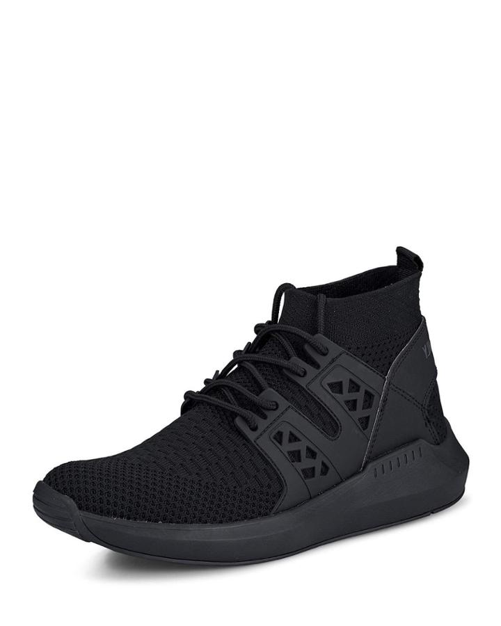 Men's Knit Sock Sneakers, Black