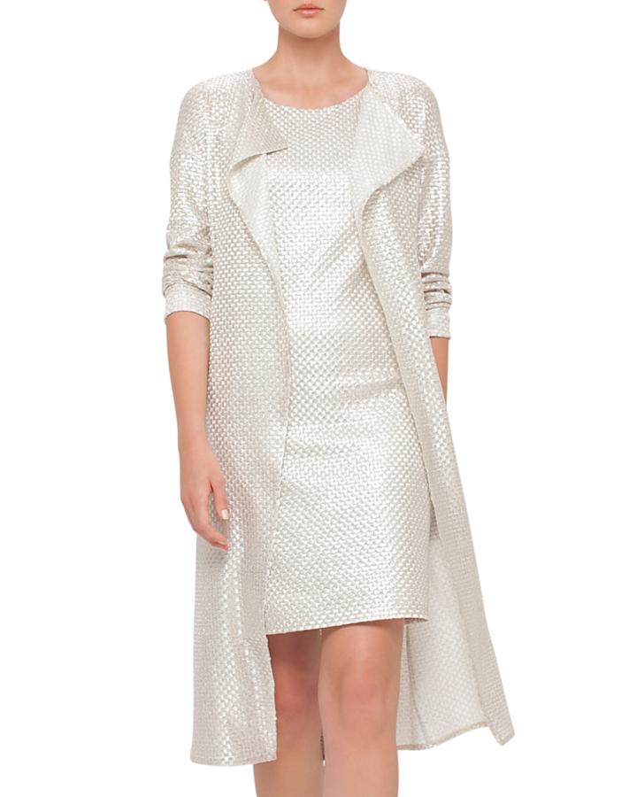 Long Basketweave Topper Jacket