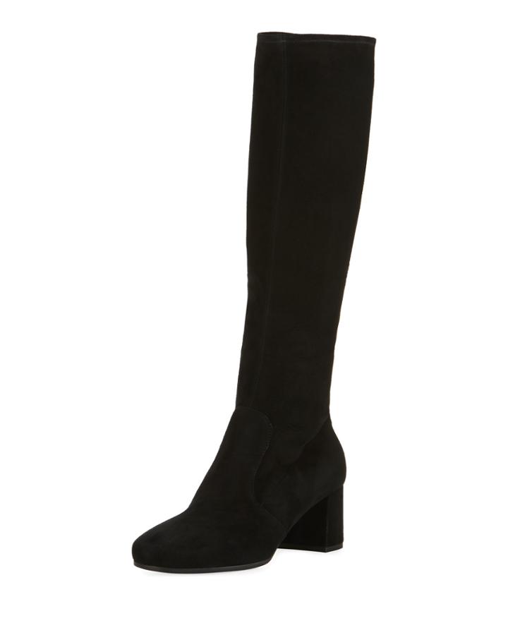 55mm Stretch Suede To The Knee Boot
