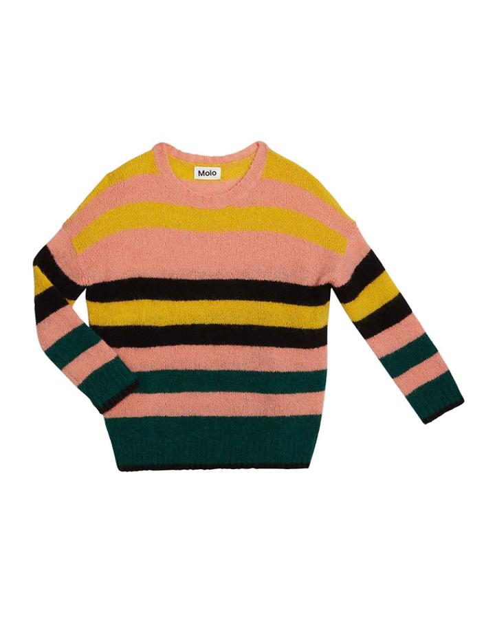 Geneen Mixed Stripe Mohair-blend Sweater,