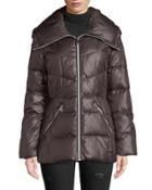 Wing-collar Puffer Jacket