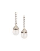 Luna Diamond & Pearl Drop Earrings