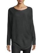 Dolman-sleeve Boat-neck Pullover