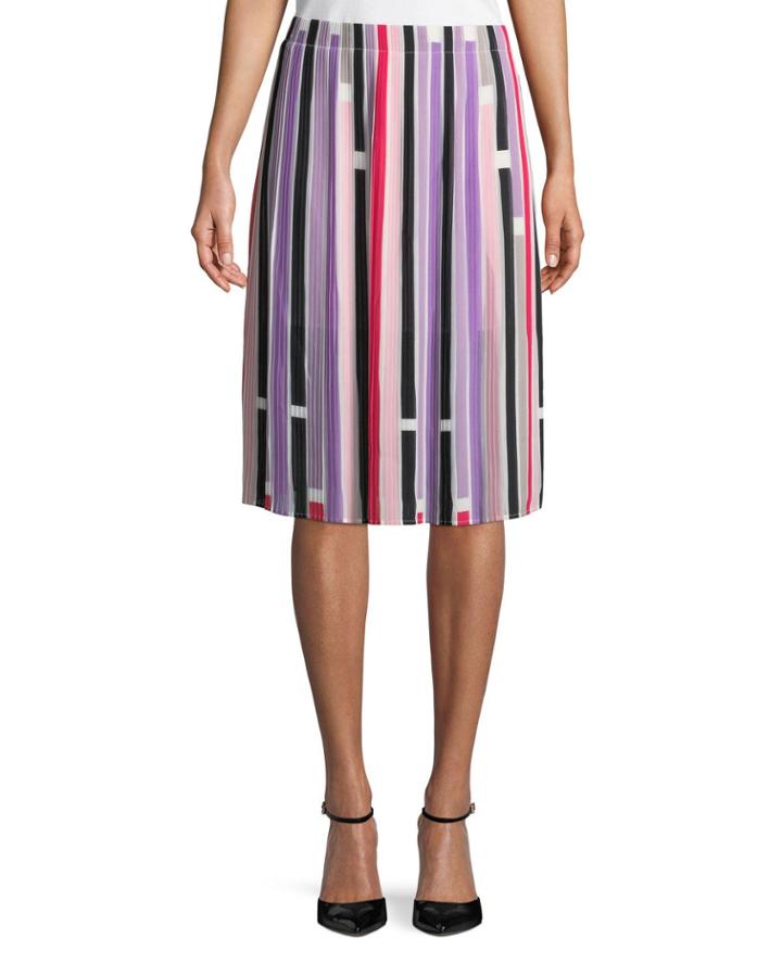 Striped Plisse