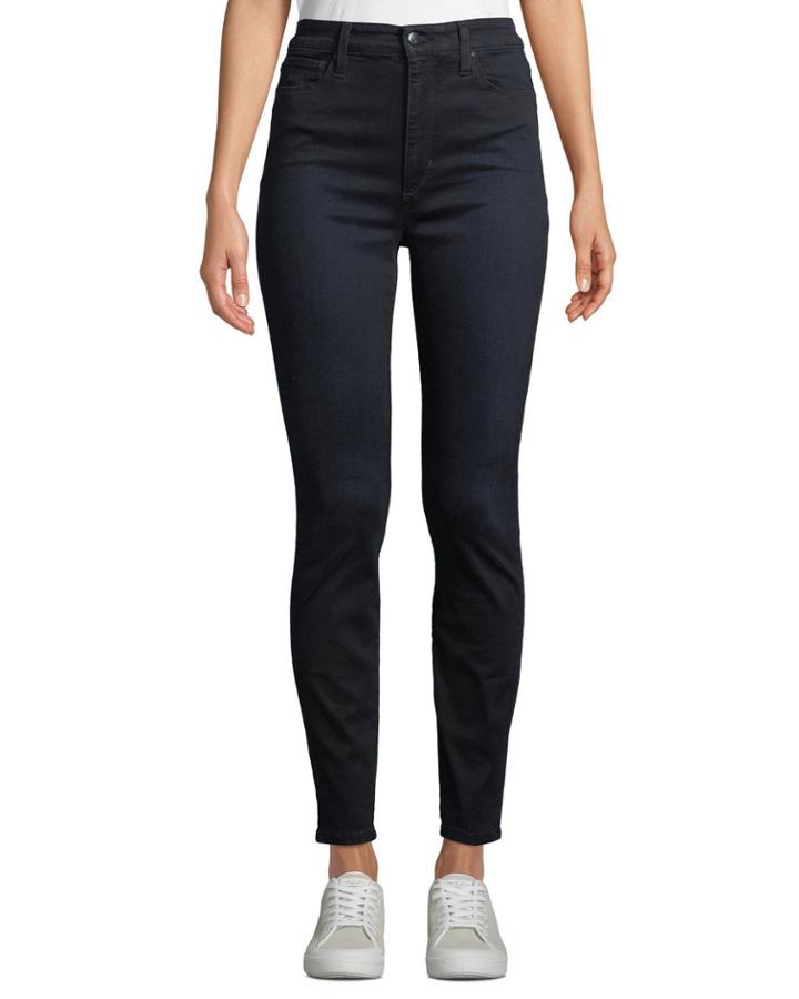 Charlie High-rise Skinny Ankle Jeans, Black