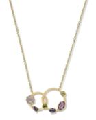 Rock Candy 18k Double-circle Necklace, Venezia