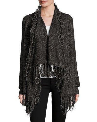 Asymmetric Fringe Cardigan, Derby