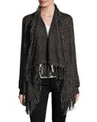 Asymmetric Fringe Cardigan, Derby