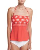 Floral-print Bandeau Tankini